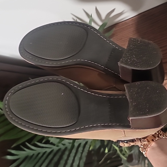 SPERRY Liberty Chelsea Tan Leather Heel Bootie Braided Strap Womens Sz 8M - Picture 9 of 10